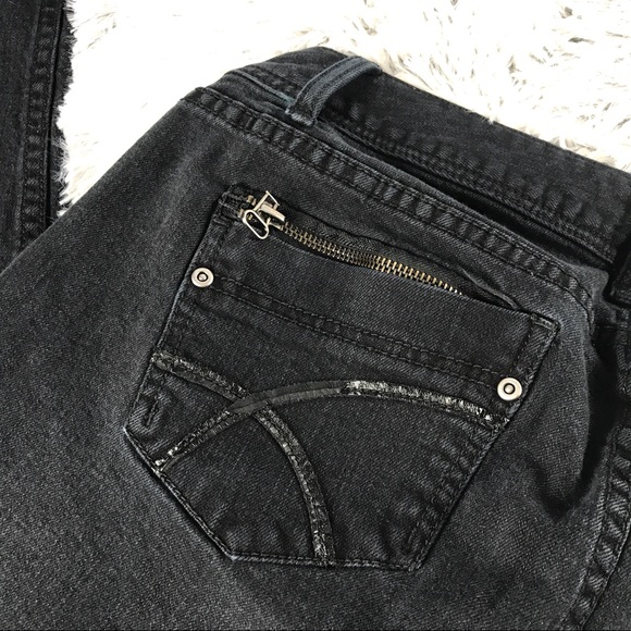Lane Bryant Black Straight Leg Zipper Pocket Jeans - Picture 6 of 8